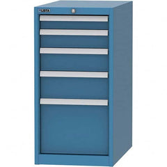 LISTA - 5 Drawer, 45 Compartment Bright Blue Steel Modular Storage Cabinet - Americas Industrial Supply