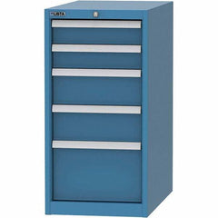 LISTA - 5 Drawer, 45 Compartment Bright Blue Steel Modular Storage Cabinet - Americas Industrial Supply