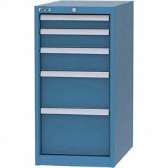 LISTA - 5 Drawer, 45 Compartment Bright Blue Steel Modular Storage Cabinet - Americas Industrial Supply