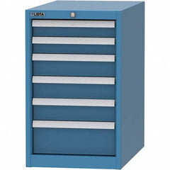 LISTA - 6 Drawer, 45 Compartment Bright Blue Steel Modular Storage Cabinet - Americas Industrial Supply
