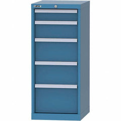 LISTA - 5 Drawer, 216 Compartment Bright Blue Steel Modular Storage Cabinet - Americas Industrial Supply
