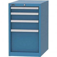 LISTA - 4 Drawer, 45 Compartment Bright Blue Steel Modular Storage Cabinet - Americas Industrial Supply