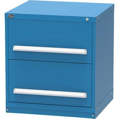 Vidmar - 2 Drawer, 344 Compartment Bright Blue Steel Modular Storage Cabinet - Americas Industrial Supply