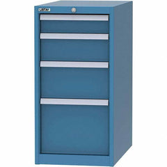 LISTA - 4 Drawer, 45 Compartment Bright Blue Steel Modular Storage Cabinet - Americas Industrial Supply