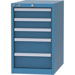 LISTA - 5 Drawer, 45 Compartment Bright Blue Steel Modular Storage Cabinet - Americas Industrial Supply