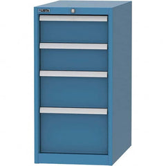 LISTA - 4 Drawer, 45 Compartment Bright Blue Steel Modular Storage Cabinet - Americas Industrial Supply