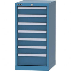 LISTA - 7 Drawer, 216 Compartment Bright Blue Steel Modular Storage Cabinet - Americas Industrial Supply
