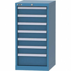 LISTA - 7 Drawer, 216 Compartment Bright Blue Steel Modular Storage Cabinet - Americas Industrial Supply