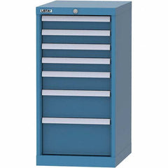 LISTA - 7 Drawer, 216 Compartment Bright Blue Steel Modular Storage Cabinet - Americas Industrial Supply