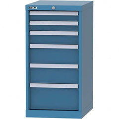 LISTA - 6 Drawer, 216 Compartment Bright Blue Steel Modular Storage Cabinet - Americas Industrial Supply
