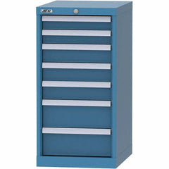 LISTA - 7 Drawer, 216 Compartment Bright Blue Steel Modular Storage Cabinet - Americas Industrial Supply