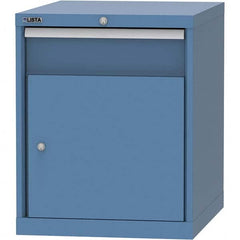 LISTA - 1 Drawer, 99 Compartment Bright Blue Steel Modular Storage Cabinet - Americas Industrial Supply