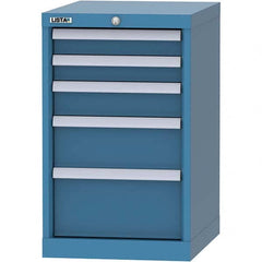 LISTA - 5 Drawer, 216 Compartment Bright Blue Steel Modular Storage Cabinet - Americas Industrial Supply