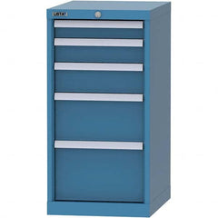 LISTA - 5 Drawer, 216 Compartment Bright Blue Steel Modular Storage Cabinet - Americas Industrial Supply