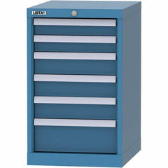 LISTA - 6 Drawer, 216 Compartment Bright Blue Steel Modular Storage Cabinet - Americas Industrial Supply