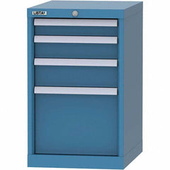 LISTA - 4 Drawer, 216 Compartment Bright Blue Steel Modular Storage Cabinet - Americas Industrial Supply