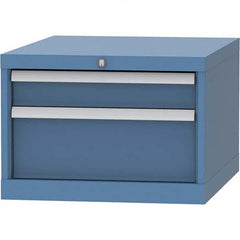 LISTA - 2 Drawer, 99 Compartment Bright Blue Steel Modular Storage Cabinet - Americas Industrial Supply