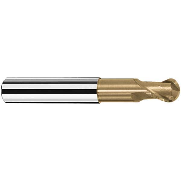 Fraisa - 10mm Diam, 11mm LOC, 2 Flute Solid Carbide Ball End Mill - Americas Industrial Supply