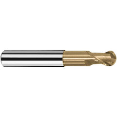 Fraisa - 10mm Diam, 11mm LOC, 2 Flute Solid Carbide Ball End Mill - Americas Industrial Supply