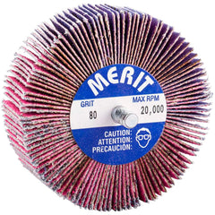 Merit Abrasives - 3 x 1" 80 Grit Ceramic Alumina Unmounted Flap Wheel - Americas Industrial Supply
