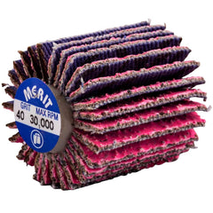 Merit Abrasives - 1 x 1" 40 Grit Ceramic Alumina Unmounted Flap Wheel - Americas Industrial Supply