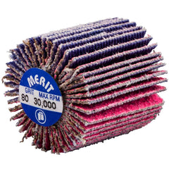 Merit Abrasives - 1 x 1" 80 Grit Ceramic Alumina Unmounted Flap Wheel - Americas Industrial Supply