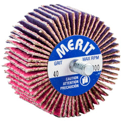 Merit Abrasives - 2 x 1" 40 Grit Ceramic Alumina Unmounted Flap Wheel - Americas Industrial Supply