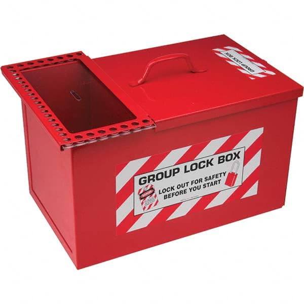 Brady - Group Lockout Boxes Portable or Wall Mount: Portable Maximum Number of Padlocks: 34 - Americas Industrial Supply