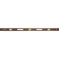 Box Beam, I-Beam & Torpedo Levels; Level Type: I-Beam; Vial Style: Bubble; Length (Inch): 72.6250; Magnetic: No; Body Material: Wood; Vial Types: Clear