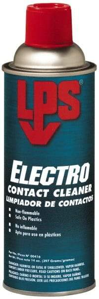 LPS - 14 Ounce Aerosol Contact Cleaner - 22 kV Dielectric Strength, Nonflammable, Plastic Safe - Americas Industrial Supply