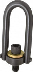Jergens - 5,000 Lb Load Capacity Safety Engineered Center Pull Hoist Ring - 100 Ft/Lb Torque, 3/4 - 10 Thread, Alloy Steel - Americas Industrial Supply