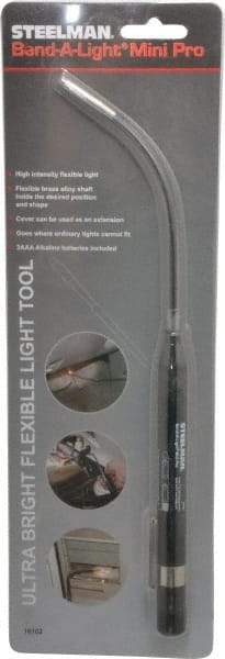 Steelman - Krypton Bulb, Mini Flashlight - Black Plastic Body, 2 AAA Batteries Included - Americas Industrial Supply