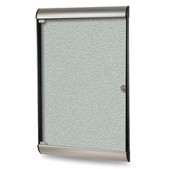 Ghent - Cork Bulletin Boards Style: Enclosed Bulletin Board Color: Silver - Americas Industrial Supply