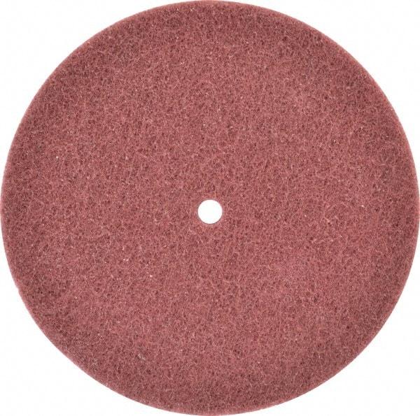 Norton - 8" Very Fine Grade Deburring Disc - 1/2" Center Hole, Arbor Connection, 3,000 Max RPM - Americas Industrial Supply