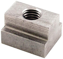 Jergens - 3/4-10 Tapped Through T Slot Nut - 1-1/16" Slot Width, 1-5/8 x 9/16" Base Width x Height, 1-3/4 x 1" OAL x Height - Americas Industrial Supply