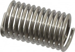 Heli-Coil - M6x1.00 Metric Coarse, 15mm OAL, Free Running Helical Insert - 12-1/8 Free Coils, Tanged, 304 Stainless Steel, Bright Finish, 2-1/2D Insert Length - Americas Industrial Supply