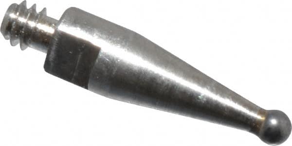 Mitutoyo - 1mm Ball Diam, Steel, Ball Test Indicator Contact Point - 8.5mm Contact Point Length, Use with Mitutoyo 513 Series Dial Test Indicators - Americas Industrial Supply