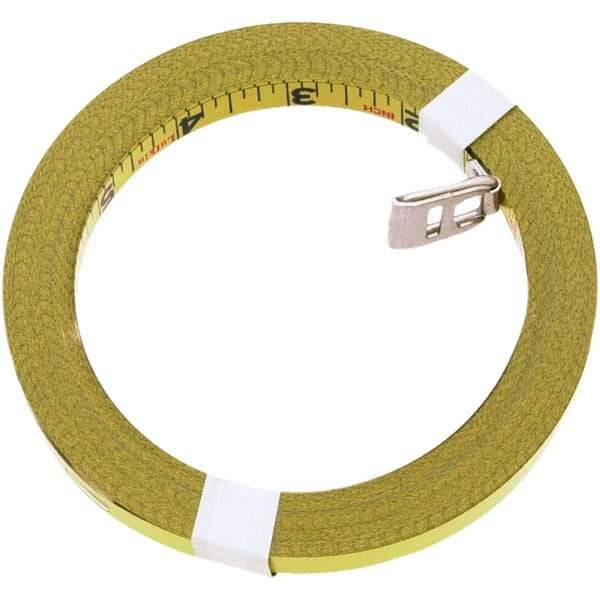 Lufkin - 50' x 3/8", 1/8 Inch/Foot Graduation, Tape Measure Replacement Blade - Metal, Uncoated, Yellow - Americas Industrial Supply