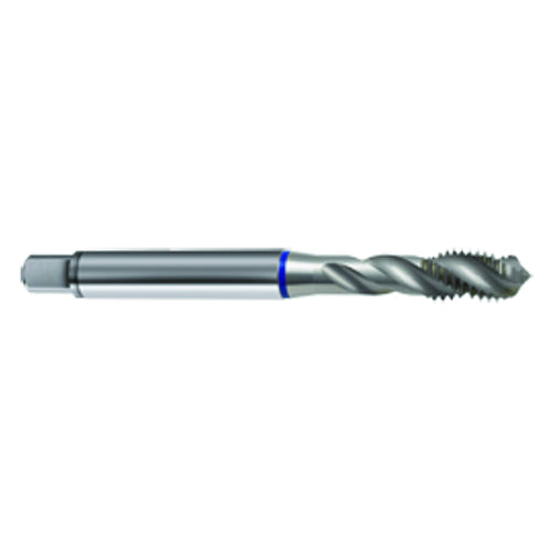 ‎M4 × 0.7 3FL 6H PM Cobalt Spiral Flute Semi-Bott Blue Ring Tap-Bright-40 Degree Helix - Americas Industrial Supply