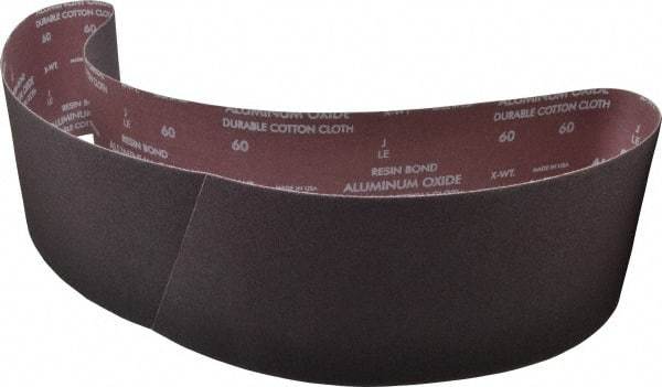 Norton - 6" Wide x 60" OAL, 60 Grit, Aluminum Oxide Abrasive Belt - Aluminum Oxide, Medium, Coated, X Weighted Cloth Backing, Series R228 - Americas Industrial Supply
