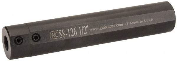 Global CNC Industries - 1/2" Bore Diam, 1-1/4" Shank Diam, Boring Bar Sleeve - 6-1/2" OAL, 2-1/4" Bore Depth - Exact Industrial Supply