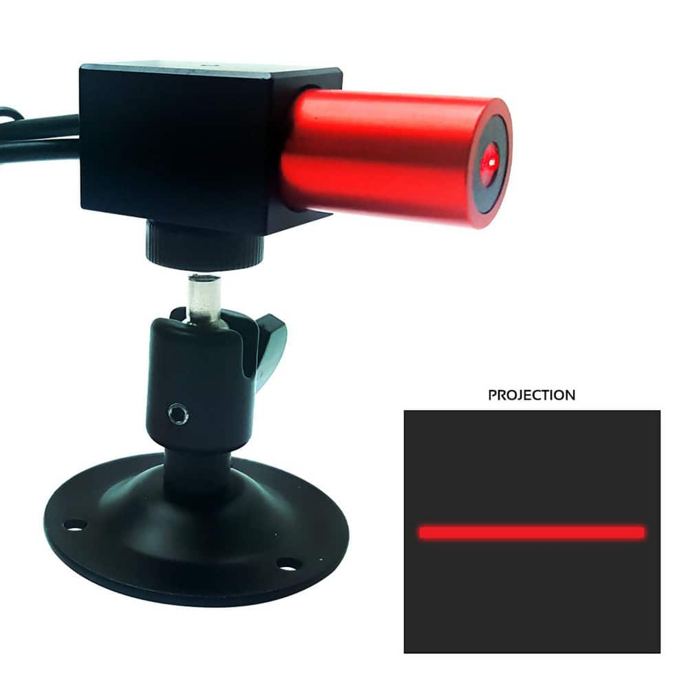 LED Line & Shape Projectors; Led Color: Red; Shape: Line; Maximum Projection: 10 ft; Mounting Location: Multiple; Wattage: 5 mW; Voltage: 5V DC; Length: 25.0000; Width: 25.000; Height: 70 mm