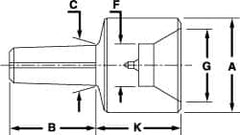 Riten - 4MT Taper, 5/8 to 1-3/8" Point Diam, Hardened Tool Steel Lathe Female Point - 1-7/32" OAL - Americas Industrial Supply
