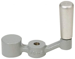 Jergens - 3/4" Hub Height Crank Handle - 1/4" Bore, 3-15/16" Center to Center, Aluminum - Americas Industrial Supply