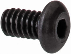 Value Collection - #0-80 UNF Hex Socket Drive, Button Screw - Alloy Steel, Black Oxide Finish, Fully Threaded, 1/8" Length Under Head - Americas Industrial Supply