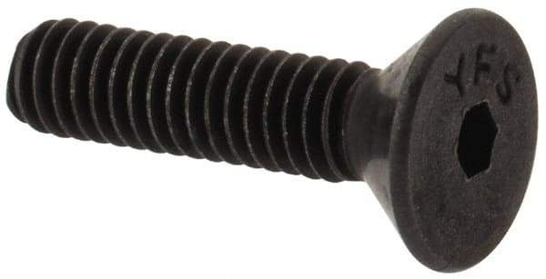 Value Collection - #4-48 UNF Hex Socket Drive, Flat Screw - Alloy Steel, Black Oxide Finish, Fully Threaded, 1/2" OAL - Americas Industrial Supply