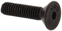 Value Collection - #4-48 UNF Hex Socket Drive, Flat Screw - Alloy Steel, Black Oxide Finish, Fully Threaded, 1/2" OAL - Americas Industrial Supply