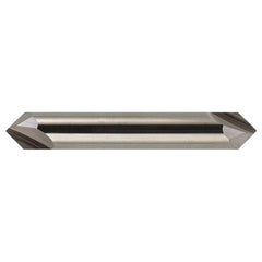 3/16″ × 3/16″ × 2″ STR / RHC Solid Carbide 2-Flute Double End Chamfer Tool - Bright - Exact Industrial Supply