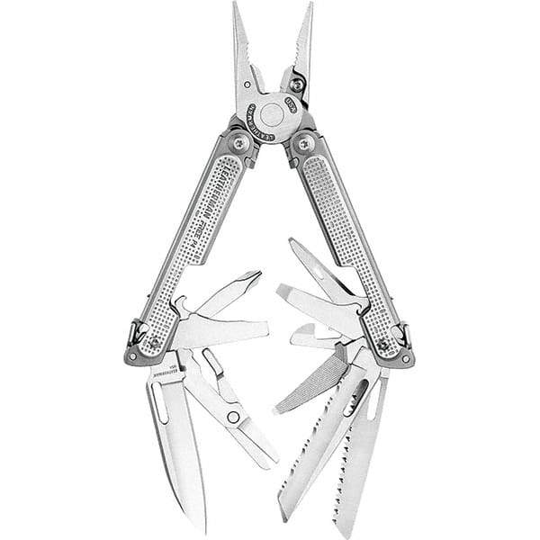 Leatherman - 21 Piece Multi-Tool - Silver, 7" OAL, 4" Closed Length - Americas Industrial Supply