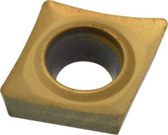 Kennametal - CPGT21.51 HP Grade KC730 Carbide Turning Insert - TiN Finish, 80° Diamond, 1/4" Inscr Circle, 3/32" Thick, 1/64" Corner Radius - Americas Industrial Supply